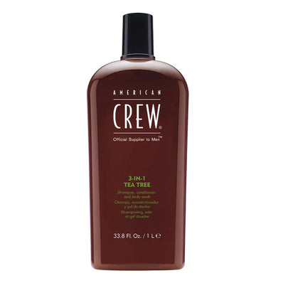 AMERICAN CREW 3 IN 1 TEA TREE SHAM COND 33 OZ